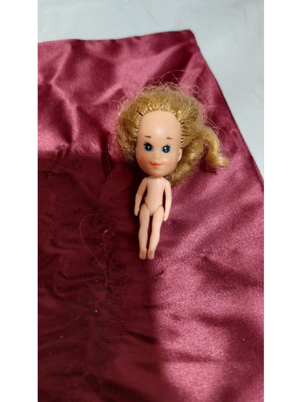 Vintage Blonde Doll 1980s Small